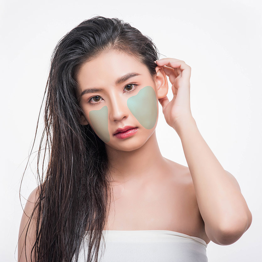 Cheeks treatment area for women